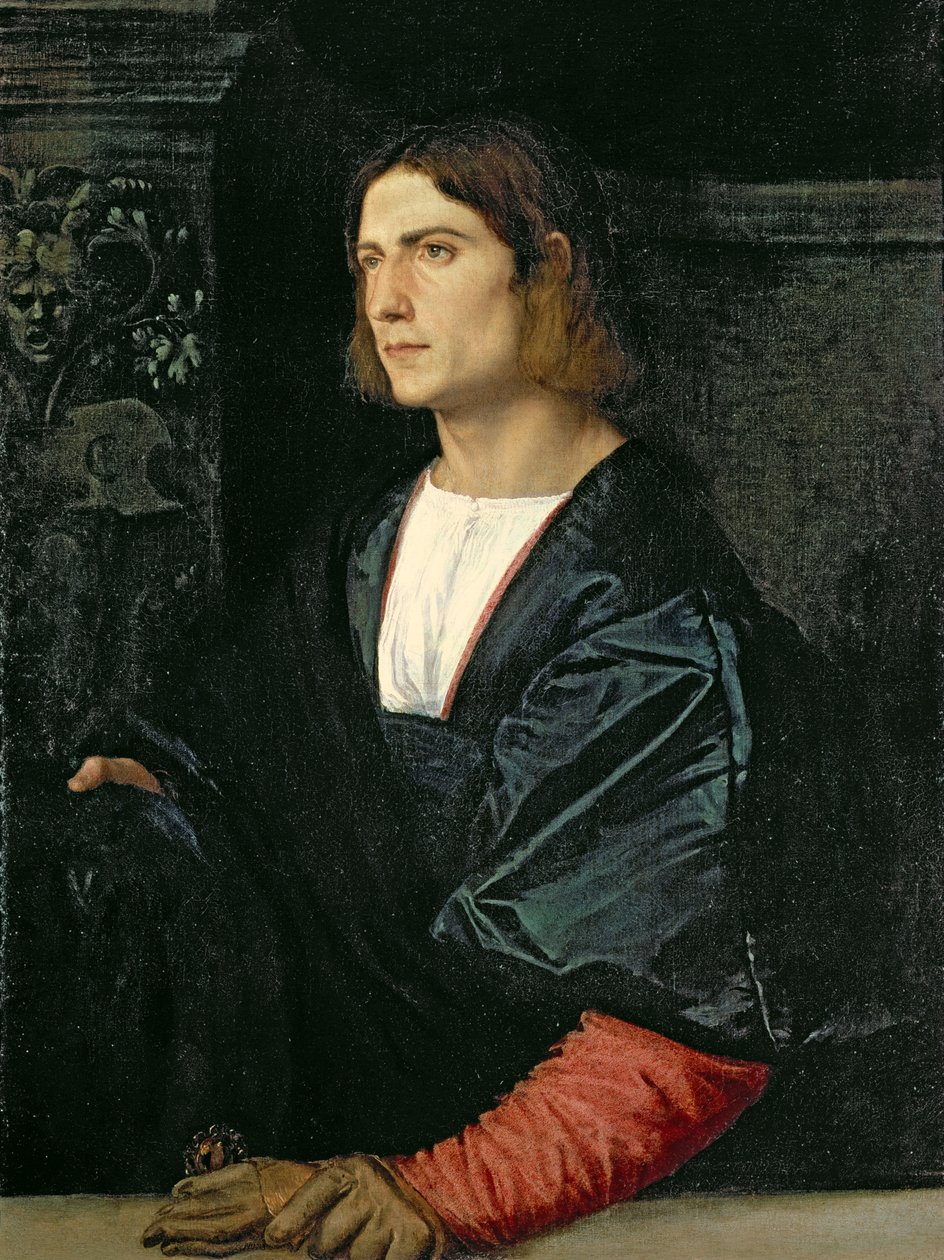 Giovane con cappello e guanti, c.1515 da Tiziano Vecelli