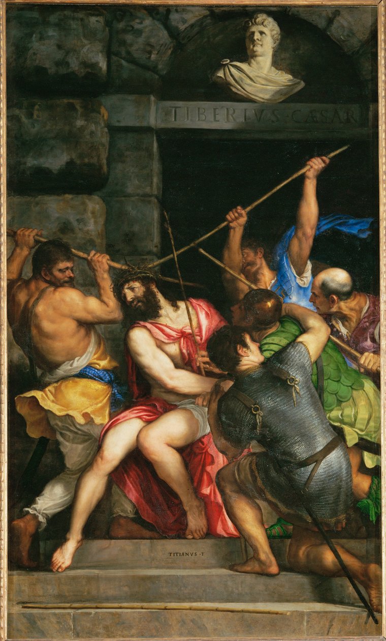 Cristo incoronato con la corona di spine ... da Titian (c.1488 1576)