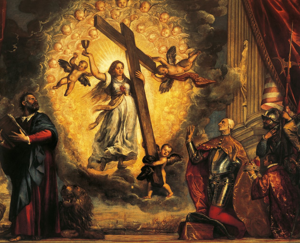 Doge Antonio Grimani in ginocchio davanti alla Fede e San Marco da Titian (c.1488 1576)