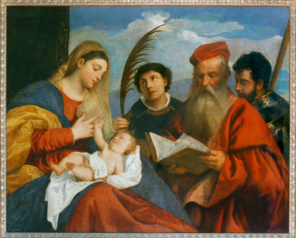 La Vergine e il Bambino con Santo Stefano, San Girolamo ... da Titian (c.1488 1576)
