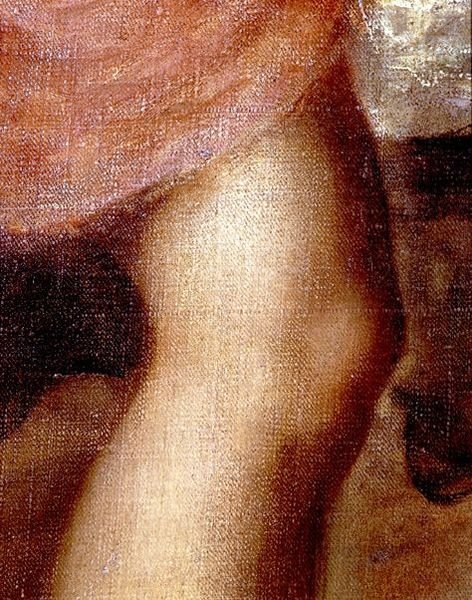 La morte di Atteone, dettaglio del ginocchio di Diana, c.1565 (dettaglio) da Titian (c.1488 1576)