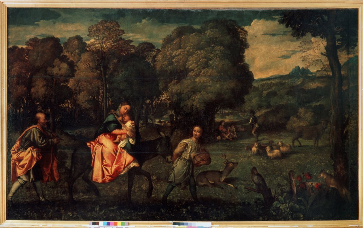 La fuga in Egitto da Titian (c.1488 1576)