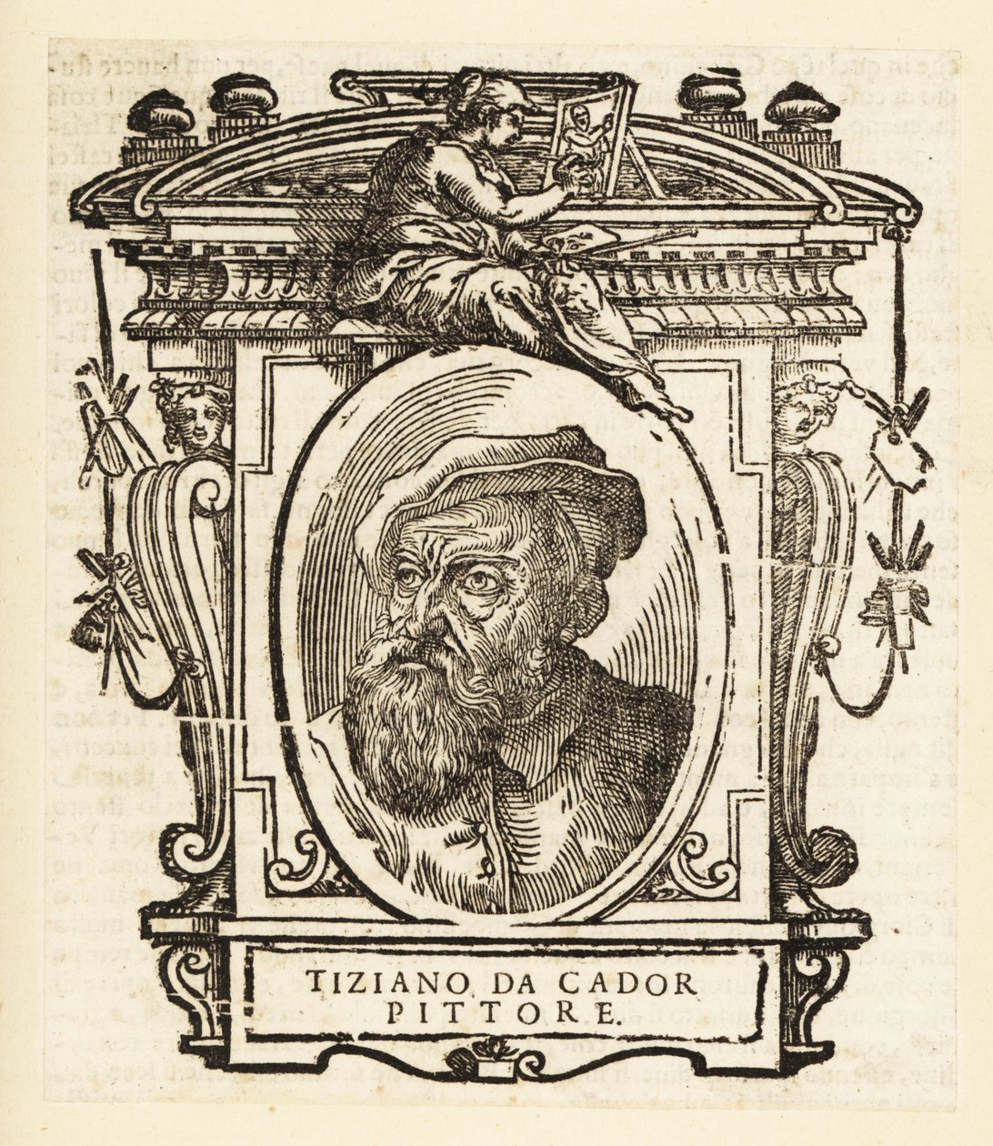 Ritratto di Tiziano, pittore italiano del Rinascimento, nato a Pieve di Cadore, circa 1488-1576 da Titian (c.1488 1576) (after)