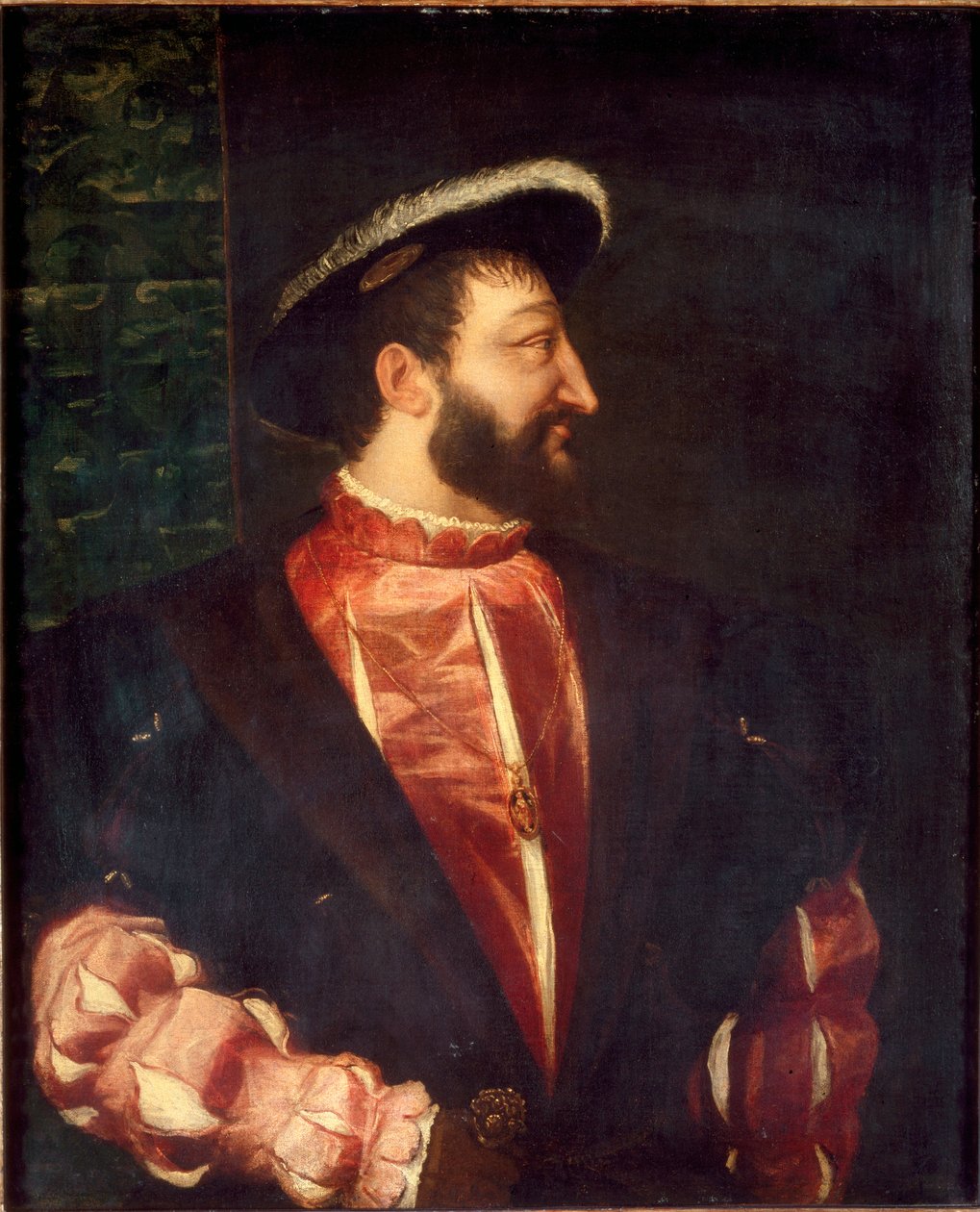 Ritratto del re Francesco I di Francia da Tiziano Vecelli