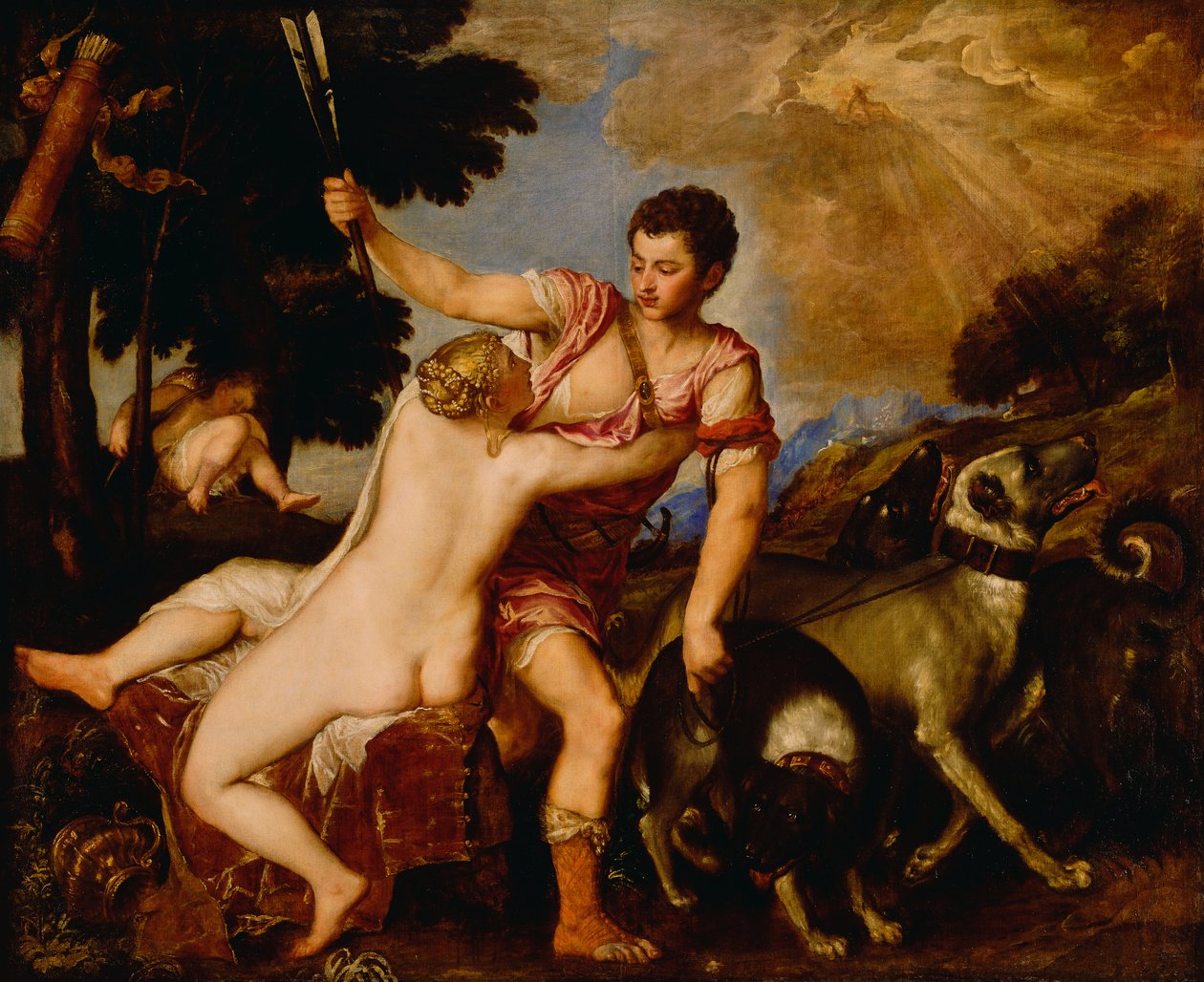Venere e Adone da Tiziano Vecelli