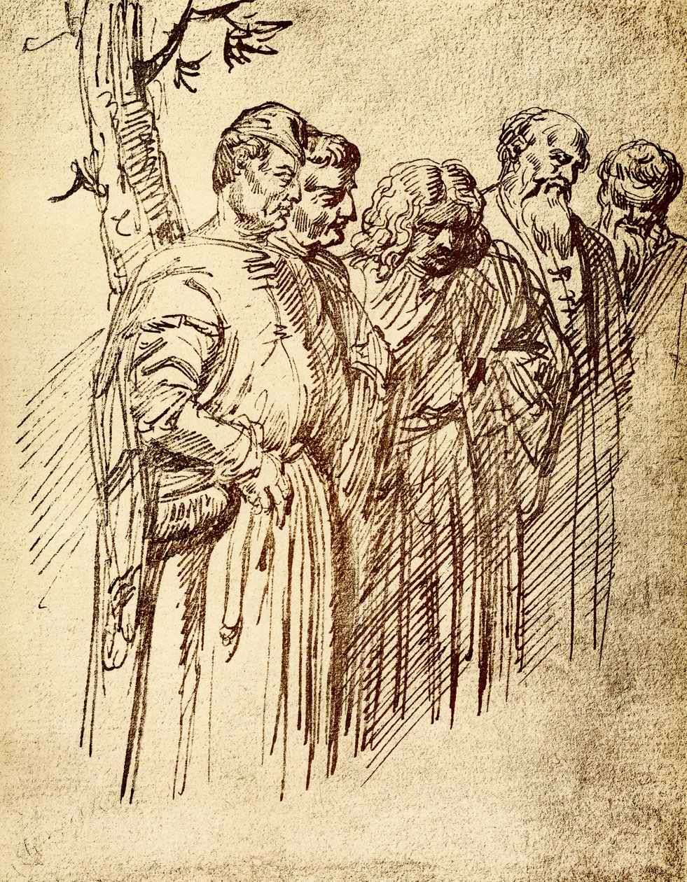 Gruppo di spettatori dal miracolo di Sant