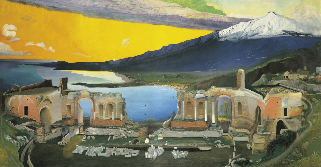 Rovine del teatro greco di Taormina da Tivadar Csontváry Kosztka