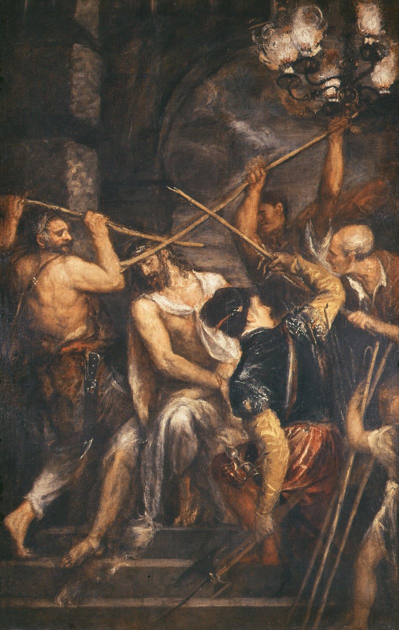 Cristo incoronato di spine da Tiziano Vecelli