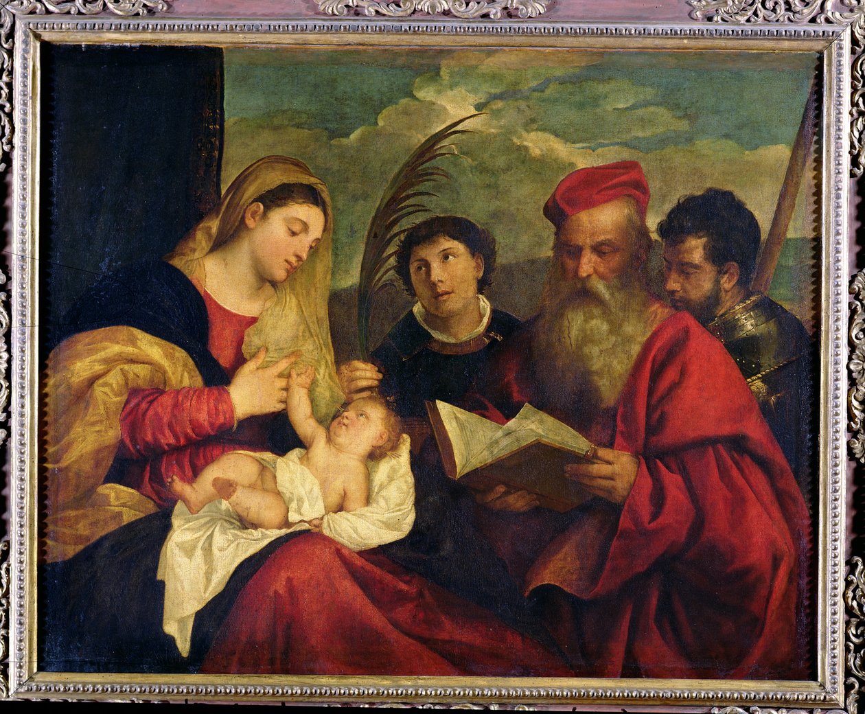 Madonna col Bambino con i Santi Stefano, Girolamo e Maurizio da Tiziano Vecelli
