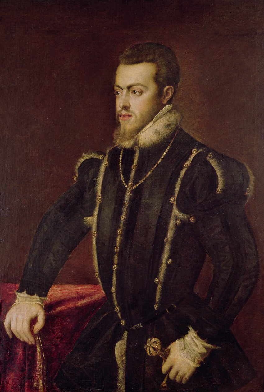 Ritratto di Filippo II (1527-98) di Spagna da Tiziano Vecelli
