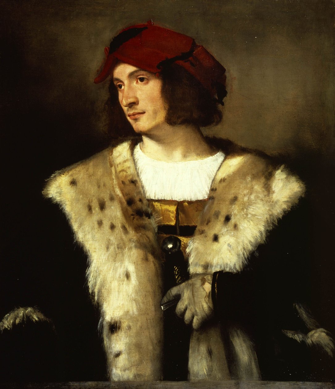 Ritratto di un Uomo con un Cappello Rosso da Tiziano Vecelli