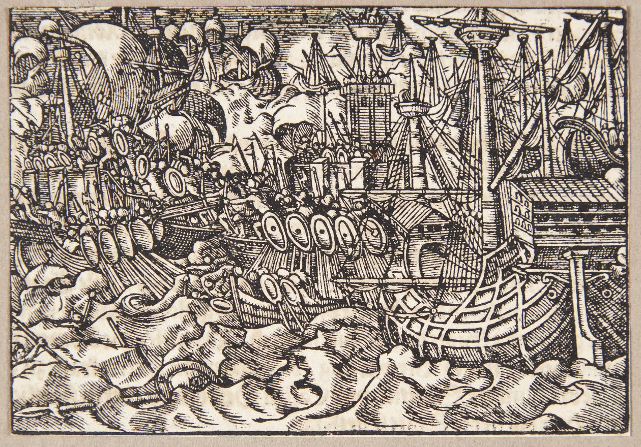 Gaio Duilio sconfigge Cartagine in una battaglia navale da Tobias Stimmer