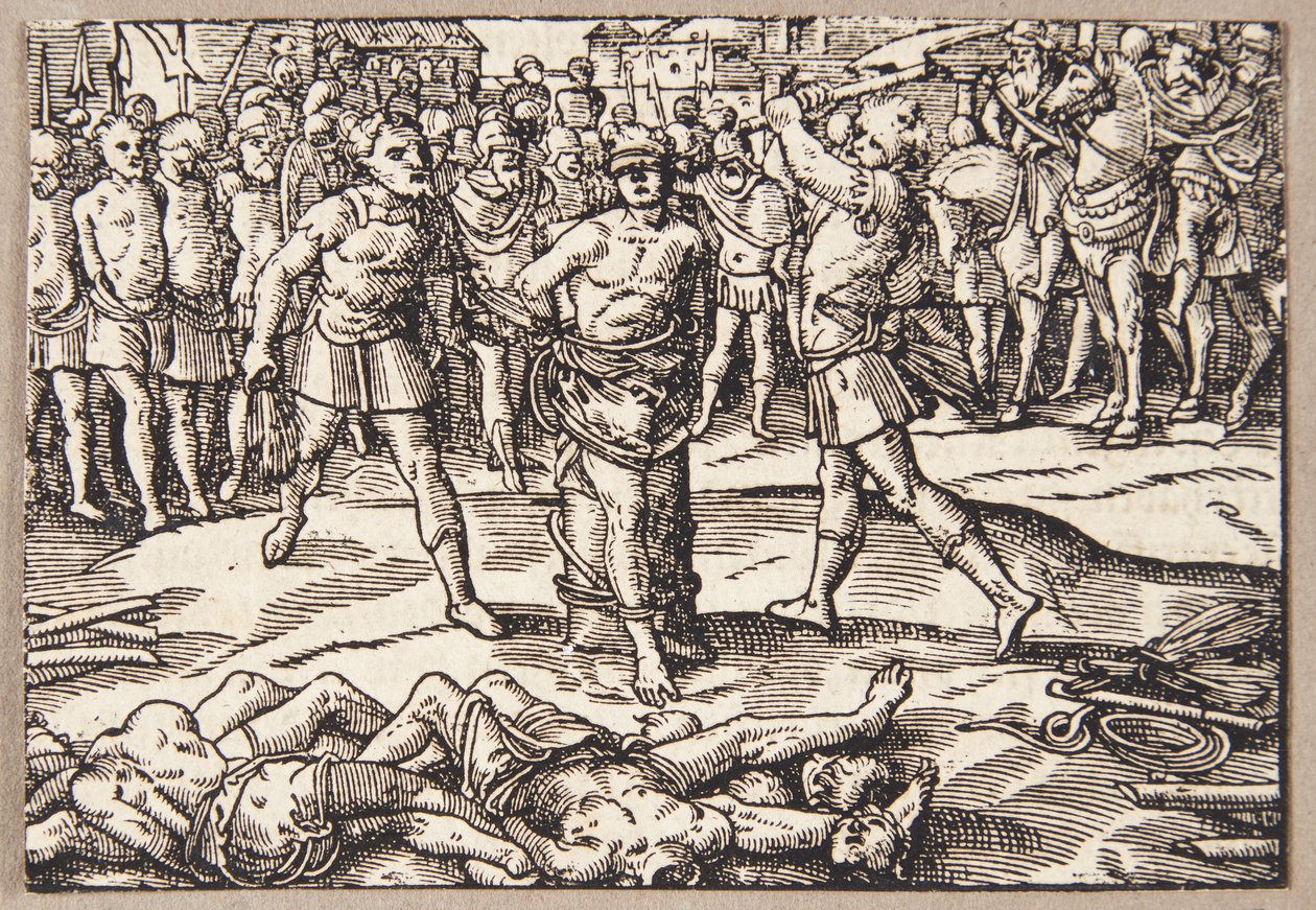 La decapitazione del figlio di Bruto da Tobias Stimmer