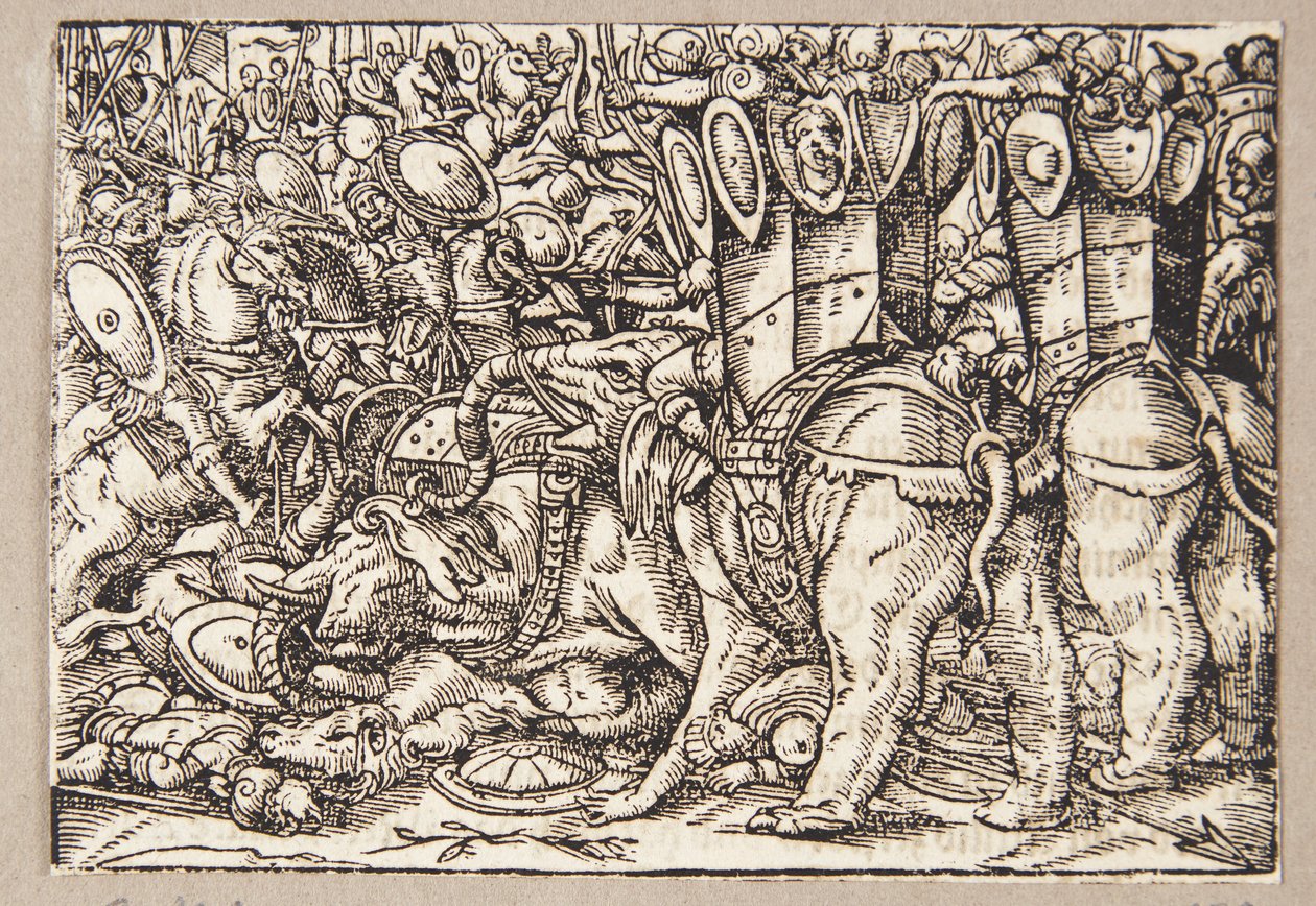 La battaglia tra i romani e i tarentini da Tobias Stimmer
