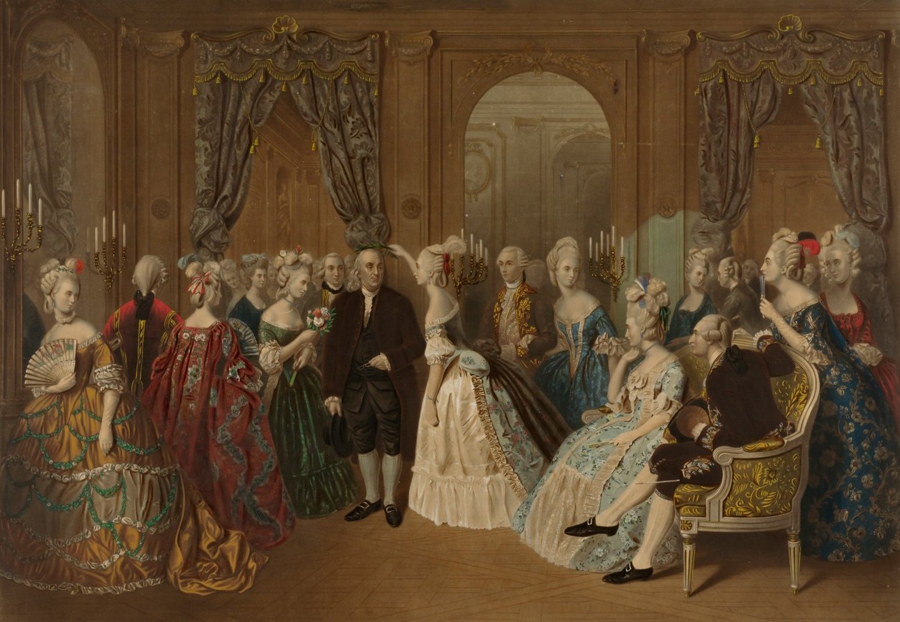 Franklin alla corte di Francia--1778 da Todros Geller