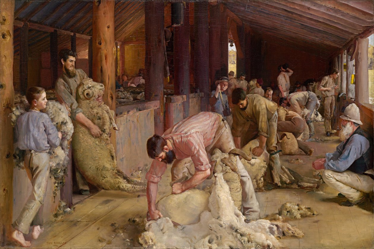 Tosatura delle pecore da Tom Roberts