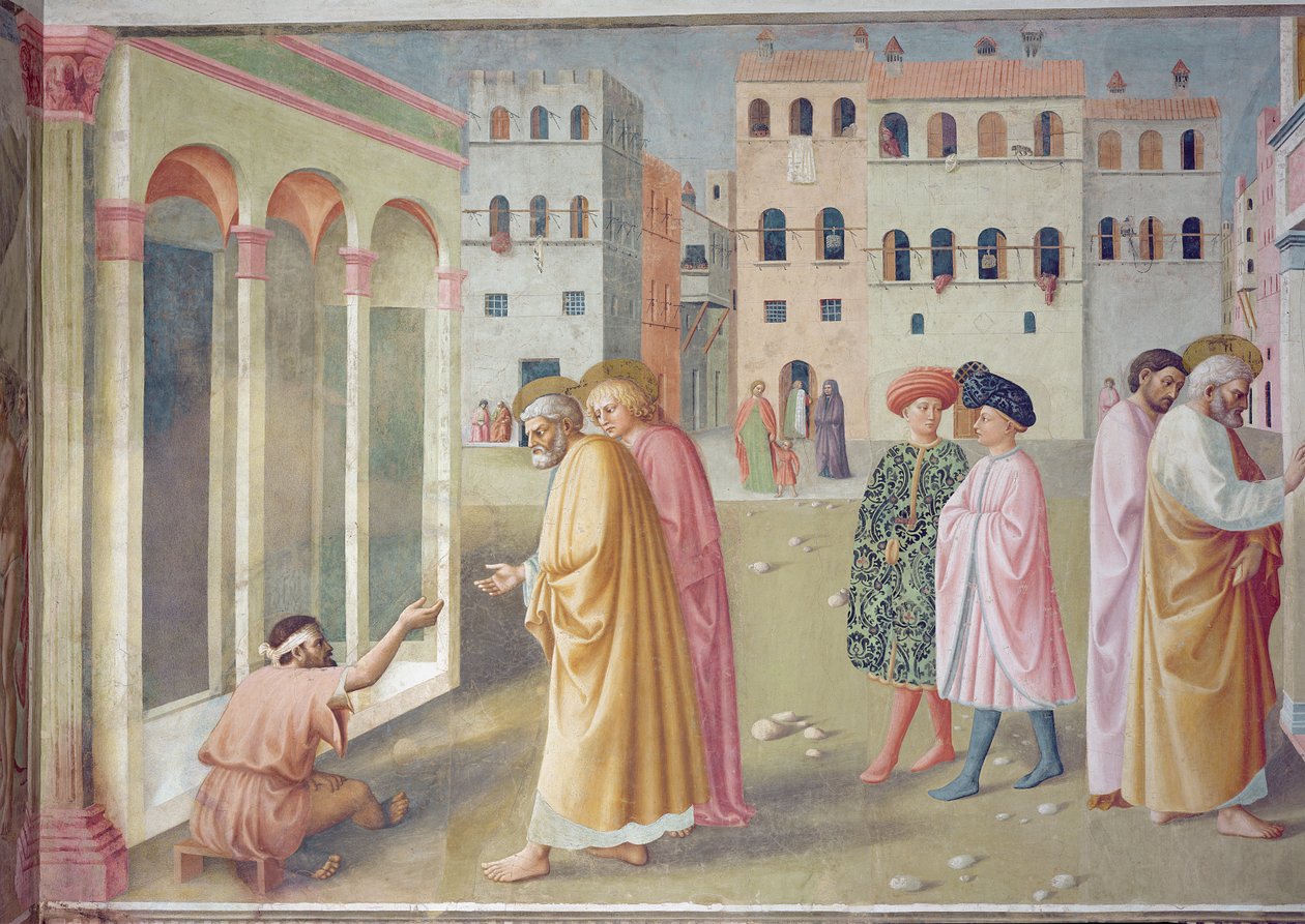 San Pietro guarisce un paralitico, c.1427 (dettaglio) da Tommaso Masolino da Panicale