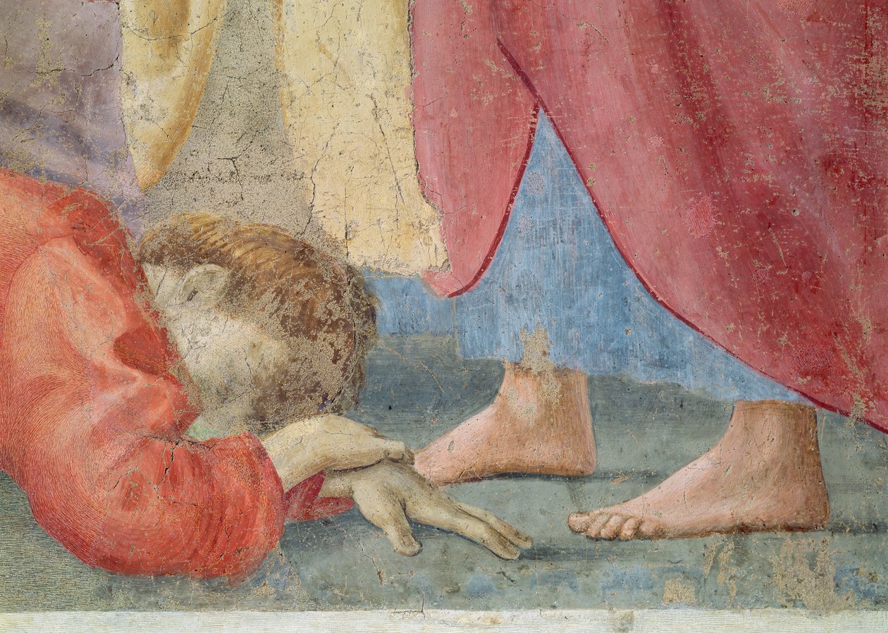 La tentazione di Adamo ed Eva (dettaglio di Eva e il serpente) da Tommaso Masolino da Panicale