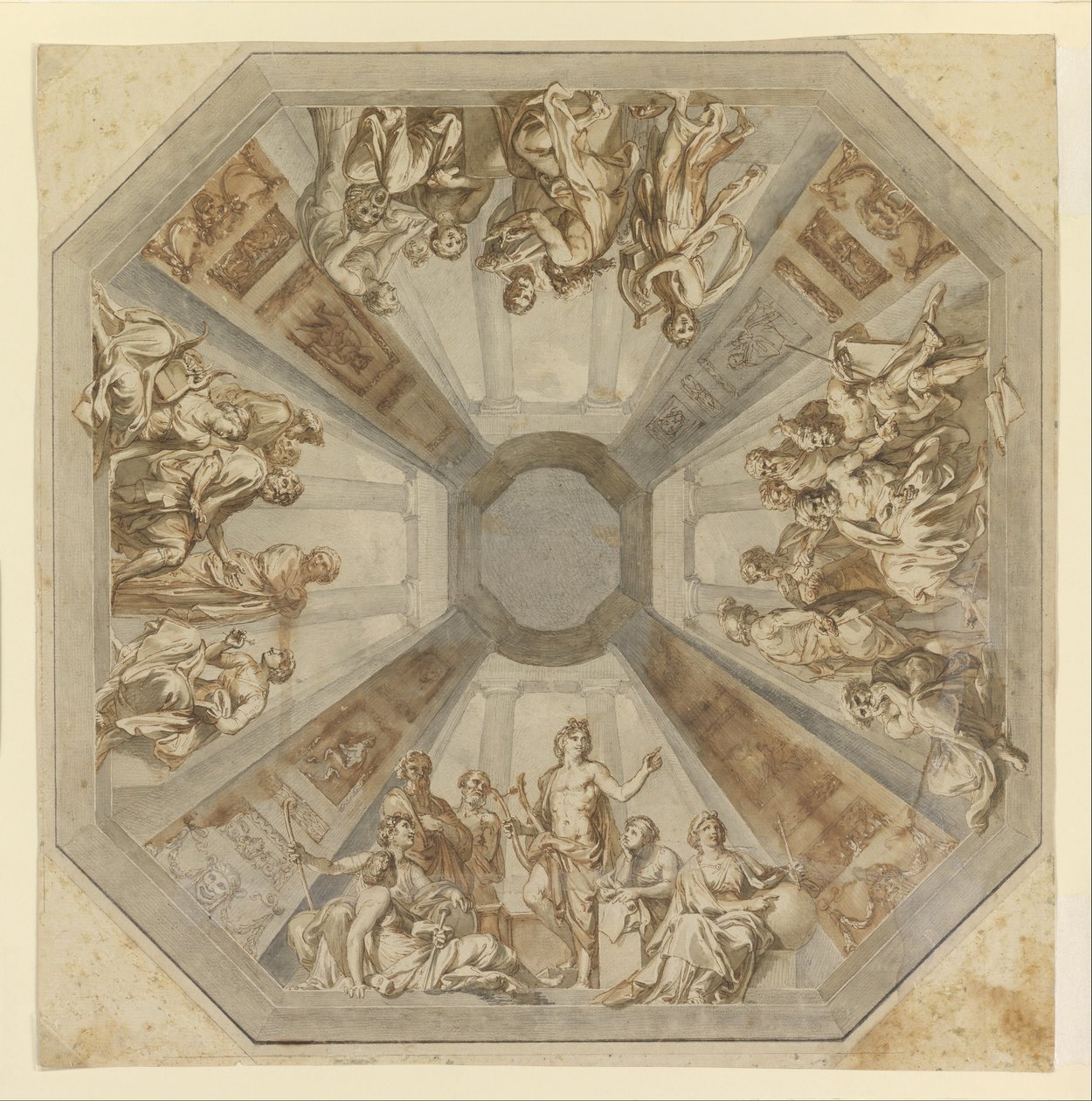 Studio per Il Trionfo di Apollo per il Soffitto della Sala delle Muse, Museo Pio-Clementino, Vaticano da Tommaso Conca