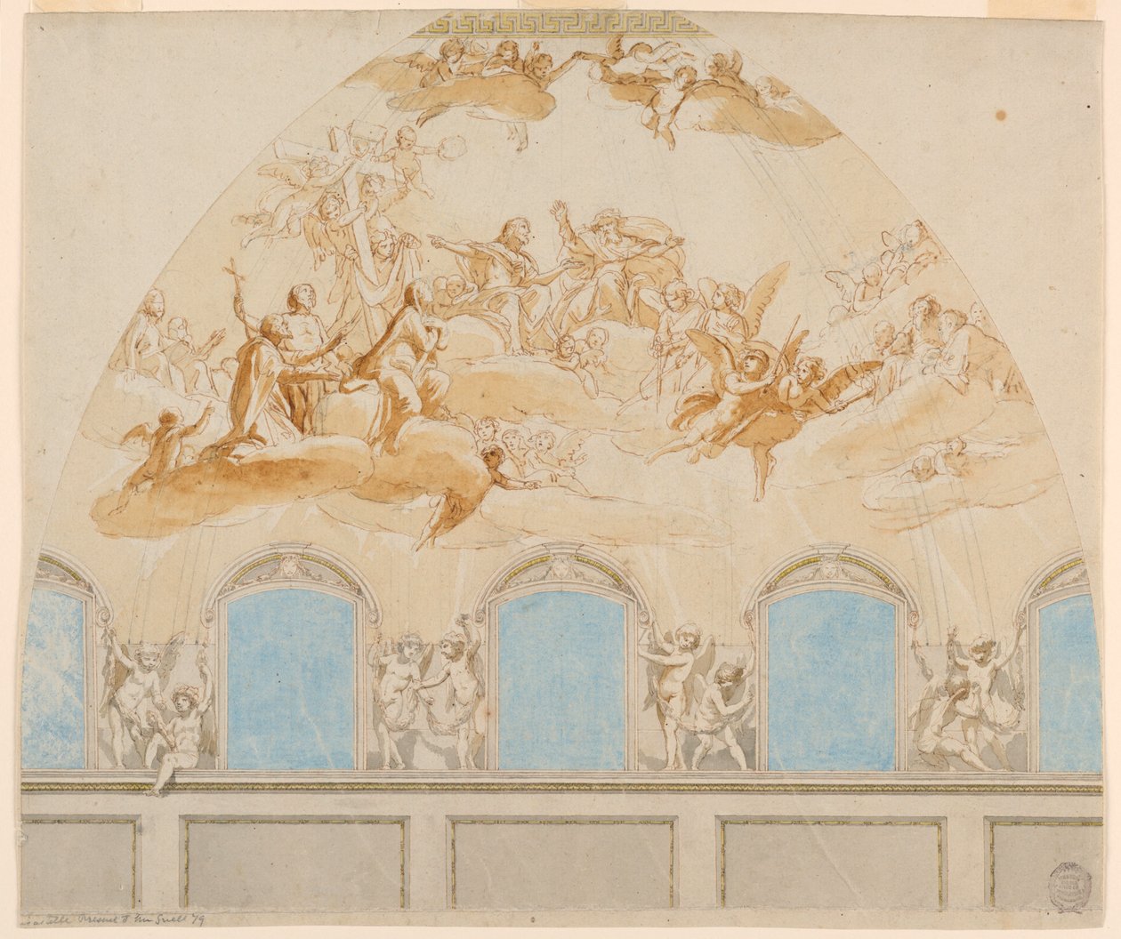 Progetto per un affresco nella cupola della cattedrale di Città di Castello da Tommaso Maria Conca