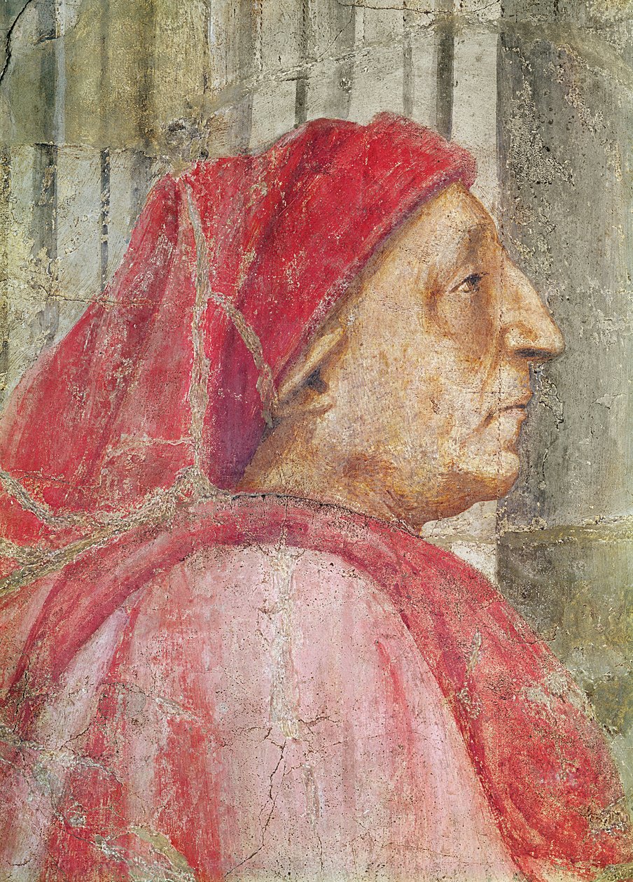 Santissima Trinità, testa del donatore maschio, 1427-28 (dettaglio) da Tommaso Masaccio