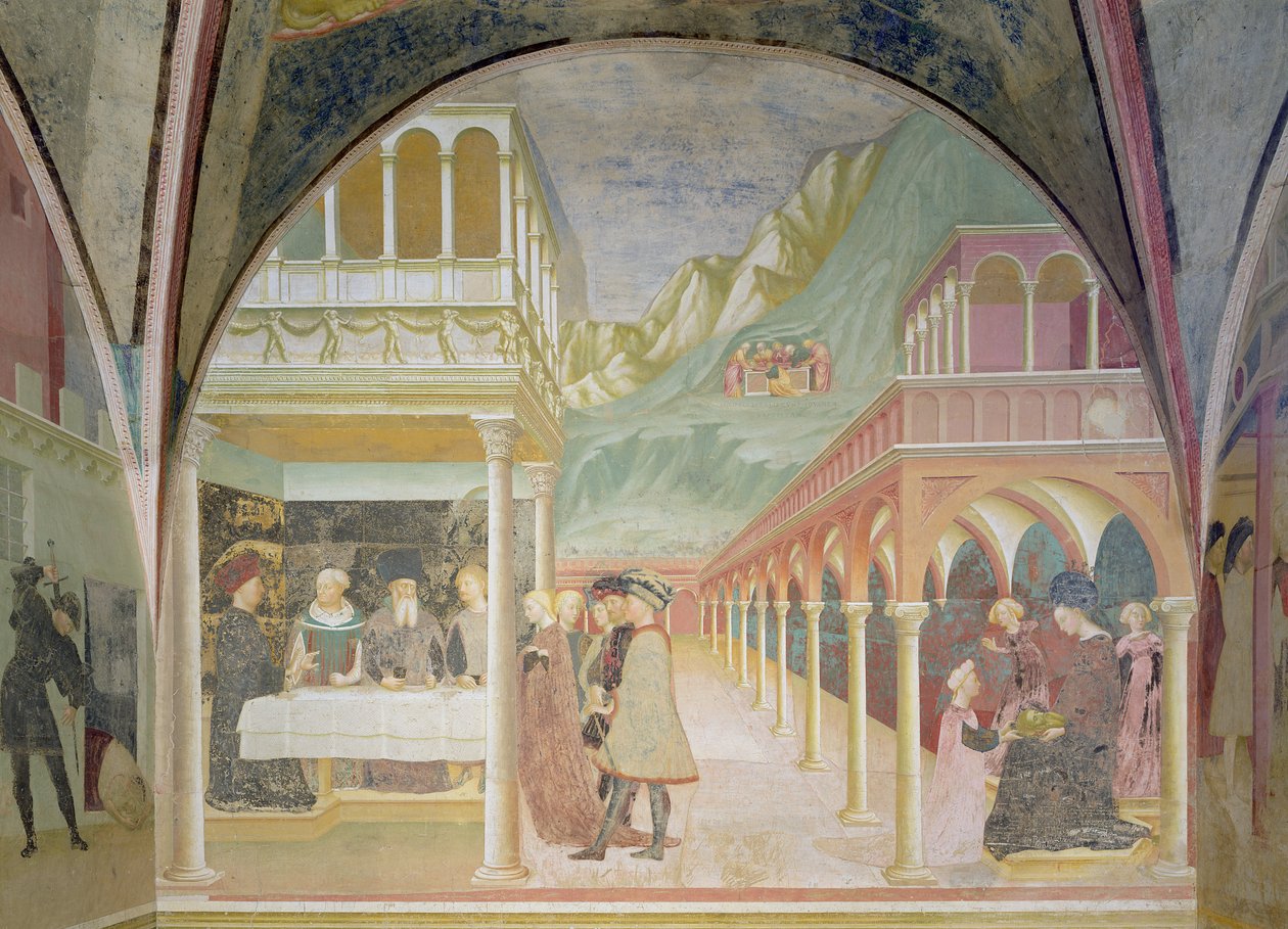 Il banchetto di Erode, dal ciclo della vita di San Giovanni Battista da Tommaso Masolino da Panicale