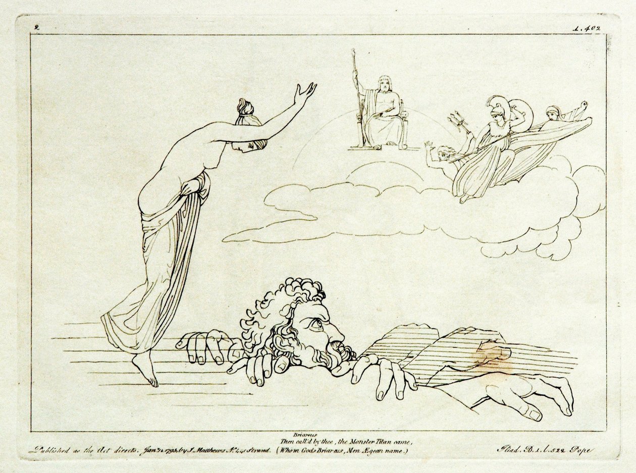 (2) Iliade di Flaxman 1793, incisa 1795, 185 x 251 mm da Tommaso Piroli