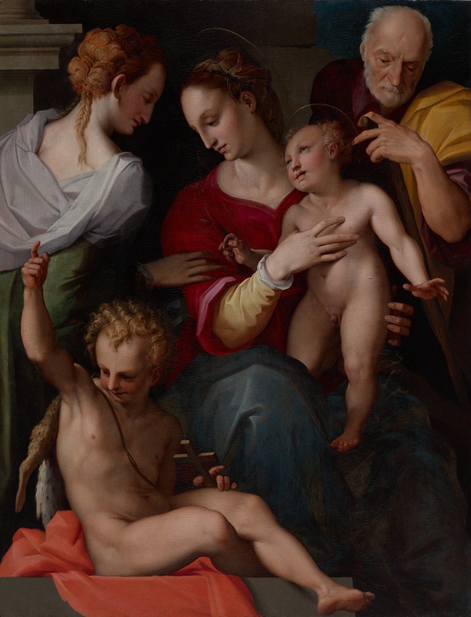 Sacra Famiglia con il Matrimonio Mistico di Santa Caterina da Tommaso d’Antonio Manzuoli, called Maso da San Friano
