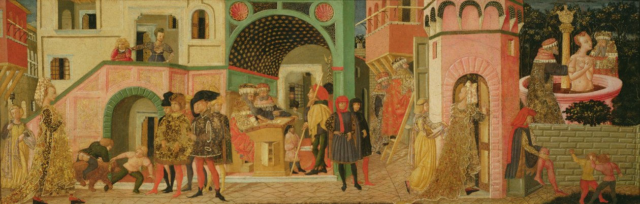 La Storia di Susanna, pannello frontale di un cassone nuziale, c.1450 da Giovanni di Ser Giovanni