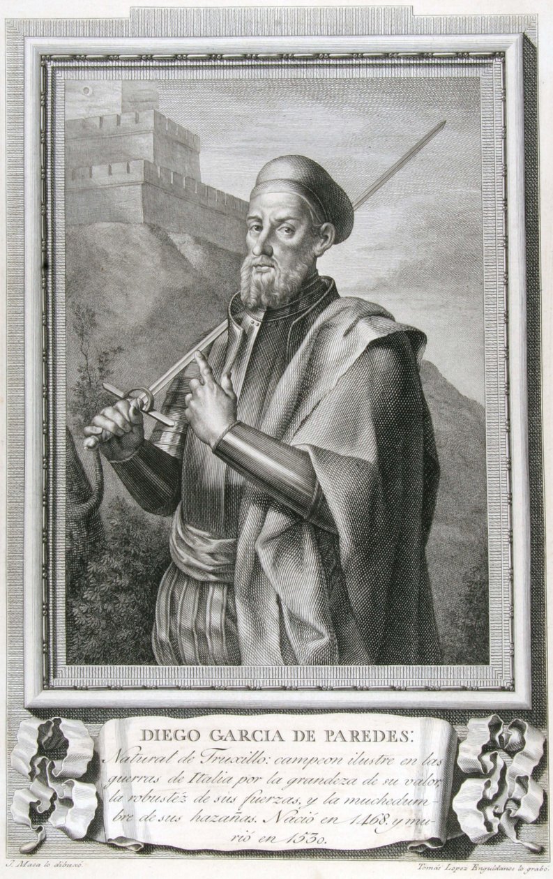 Ritratto di Diego García de Paredes (1468 - 1533) da Tomás López Enguídanos