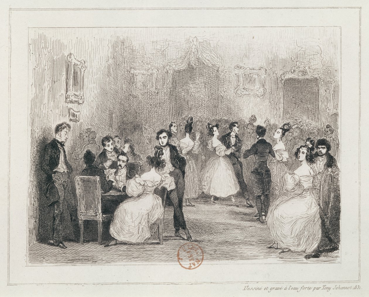 Serata degli Artisti, 1831 da Tony Johannot
