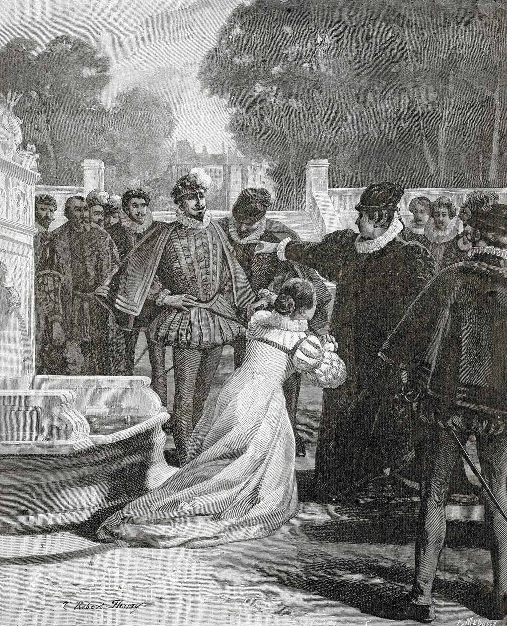 Regina Elisabetta e il Conte di Leicester, XIX secolo da Tony Robert Fleury