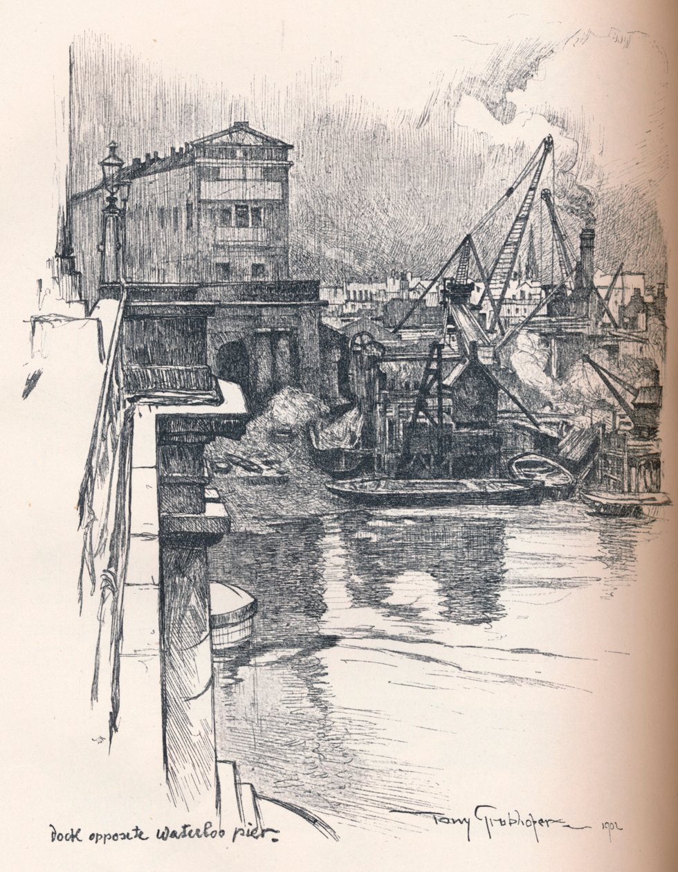 Molo opposto al Waterloo Pier, c1902 da Tony Grubhofer