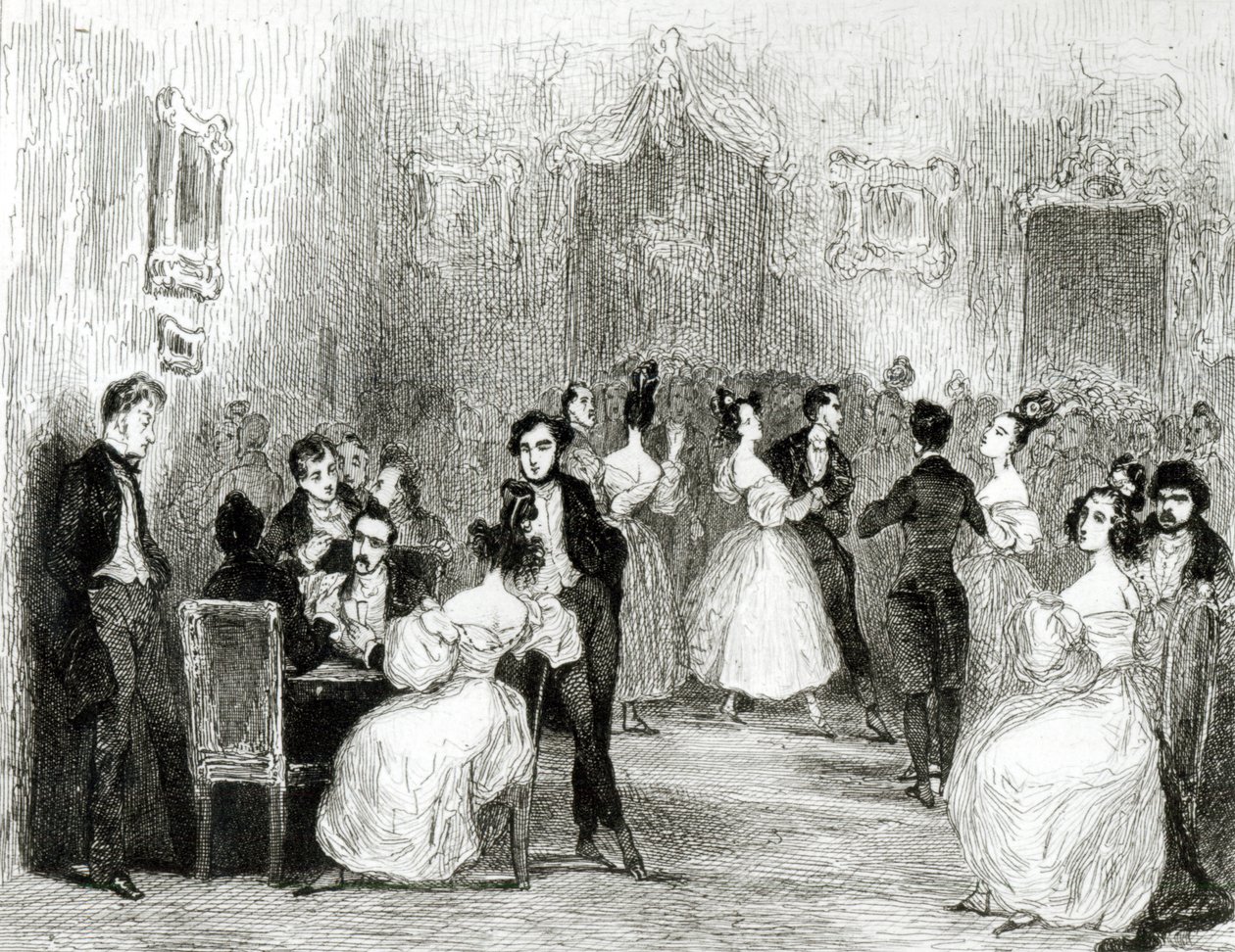 Una serata a casa di Charles Nodier (1780-1844) 1831 da Tony Johannot