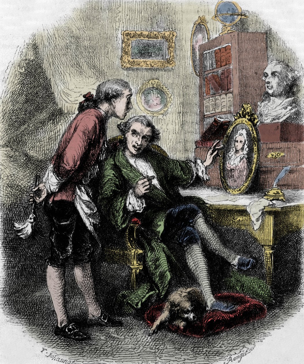 Illustrazione di "Viaggio intorno alla mia stanza" (1794) di Xavier de Maistre. Illustrazione di Tony Johannot da Tony Johannot