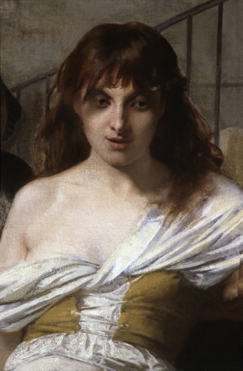 Una donna pazza. (dettaglio) da Tony Robert Fleury