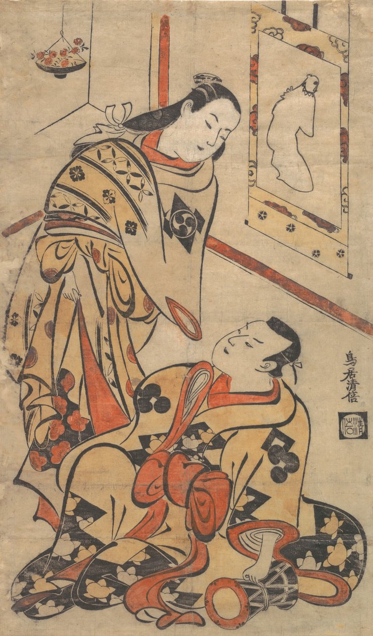 Attori kabuki Nakamura Gentaro e Ikushima Shingoro da Torii Kiyomasu I