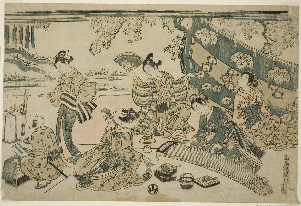 Un picnic sotto i ciliegi da Torii Kiyomitsu I