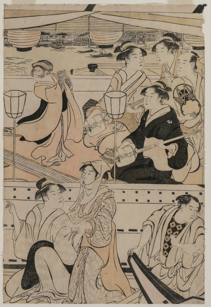 Festa in barca sul fiume Sumida da Torii Kiyonaga