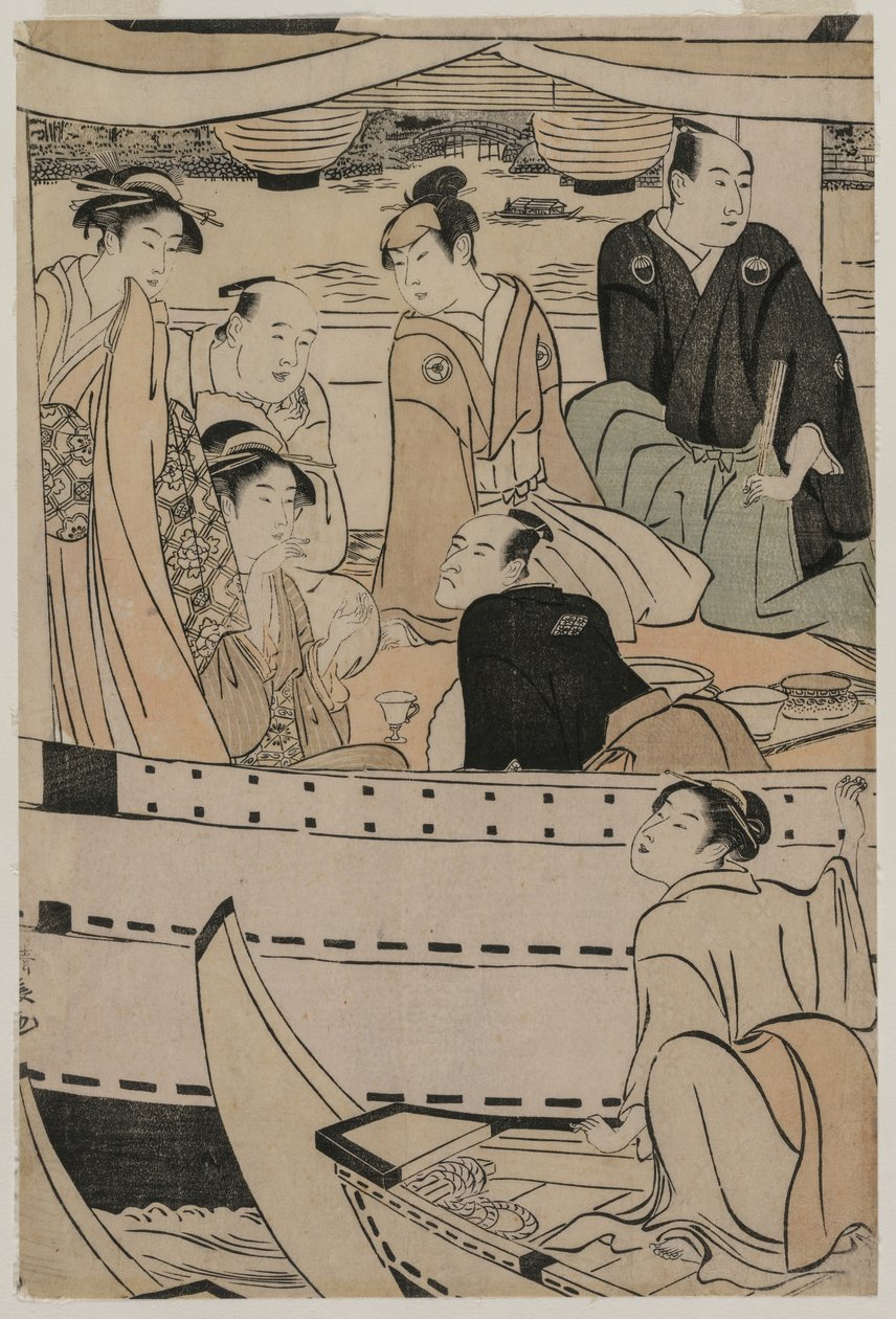 Festa in barca sul fiume Sumida, 1789 da Torii Kiyonaga
