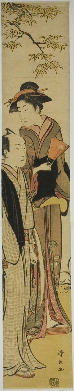 Coppia sotto un albero da Torii Kiyonaga