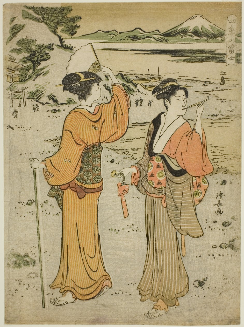 Enoshima, dalla serie "Il Monte Fuji nelle quattro stagioni" da Torii Kiyonaga