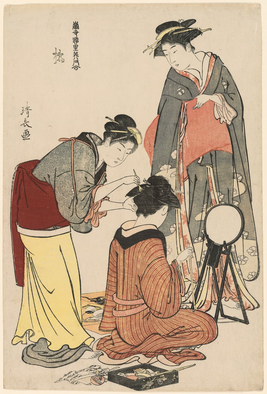 Intrattenitori del Tachibana, dalla serie "Una collezione di bellezze contemporanee dei quartieri del piacere" da Torii Kiyonaga