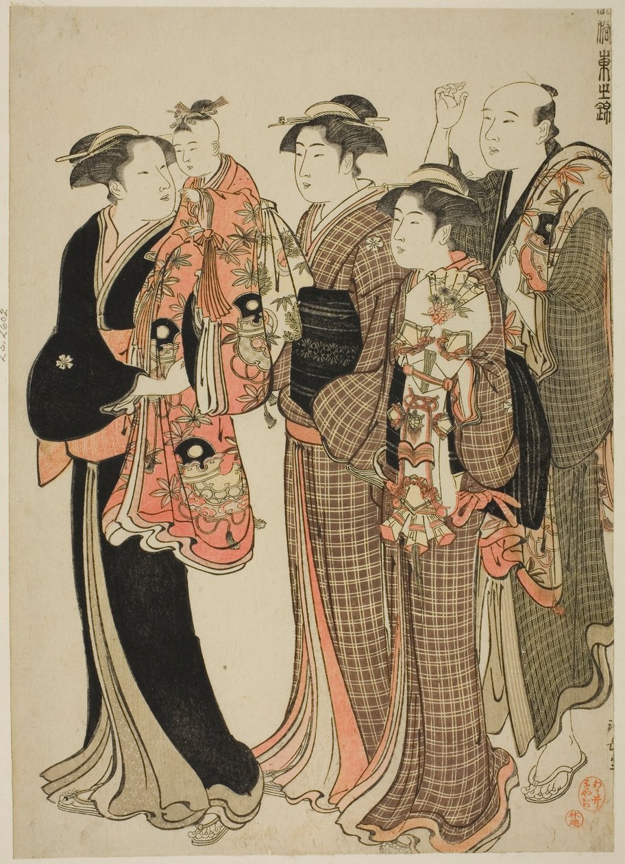 Kamioki, dalla serie "Un broccato di maniere orientali (Fuzoku Azuma no nishiki)" da Torii Kiyonaga