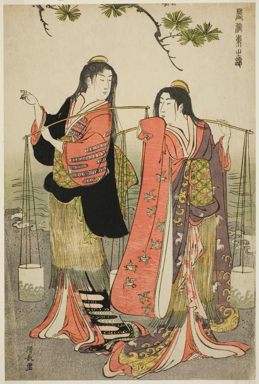 Le fanciulle di Suma, dalla serie "Un broccato di costumi orientali" da Torii Kiyonaga
