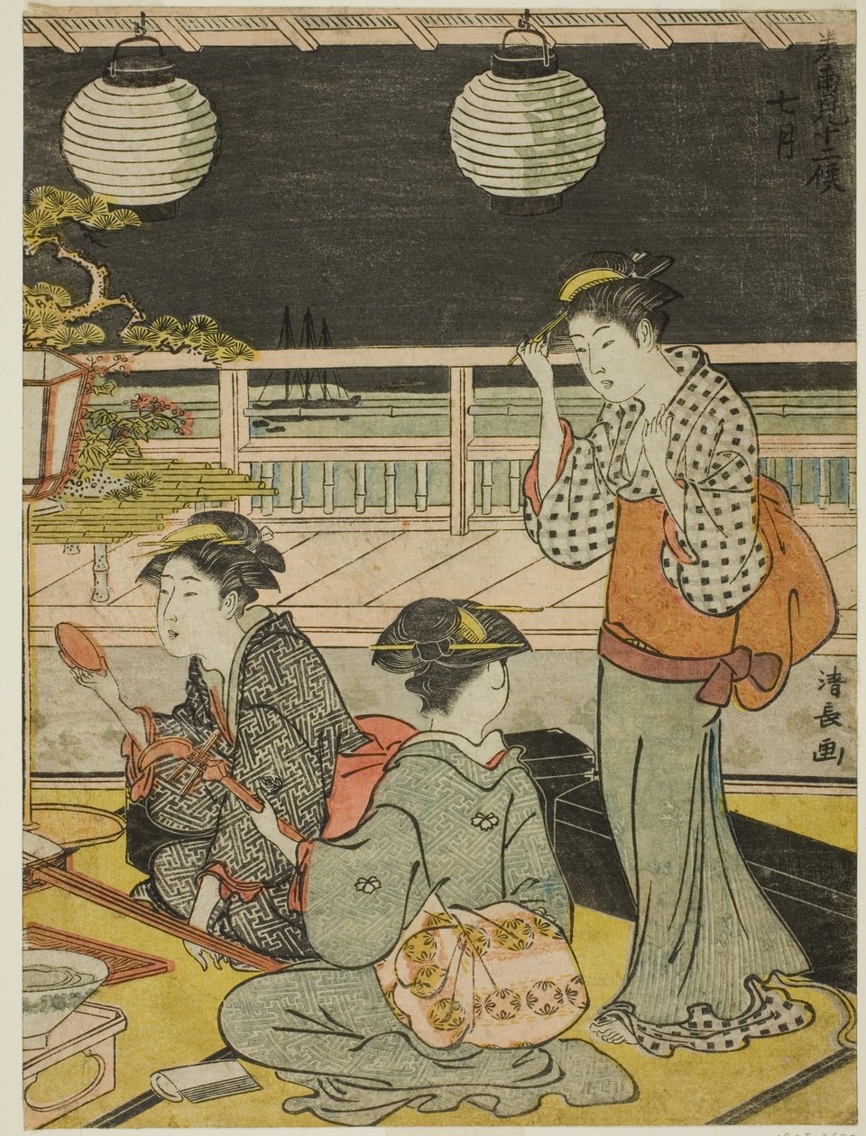 Il settimo mese (Shichigatsu), dalla serie "Dodici mesi nel sud (Minami juni ko)" da Torii Kiyonaga