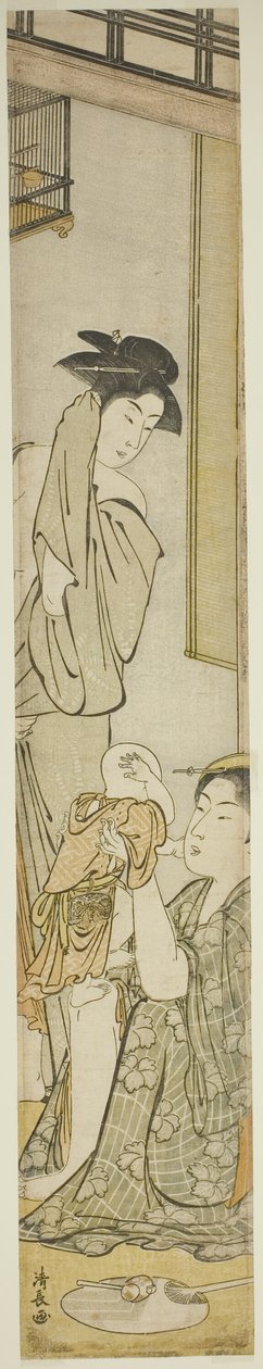 Due Donne e un Bambino dopo un Bagno da Torii Kiyonaga
