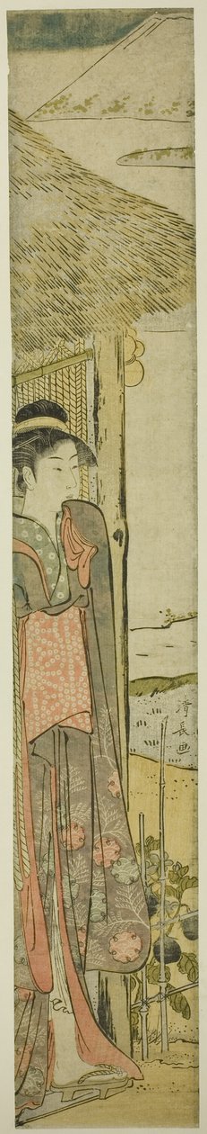 Giovane Donna con Simboli del Primo Sogno del Nuovo Anno da Torii Kiyonaga