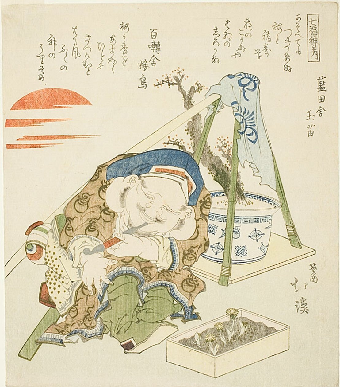 Daikoku, dalla serie dei "Sette dei della fortuna (Shichi fuku jin no uchi)". da Totoya Hokkei