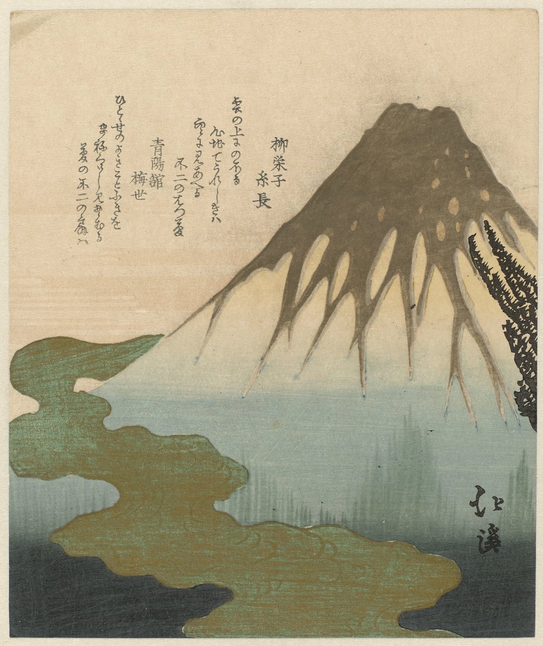 Fuji sopra le nuvole (variante) da Totoya Hokkei